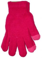 Dámské dotykové rukavice pro smartphony růžové