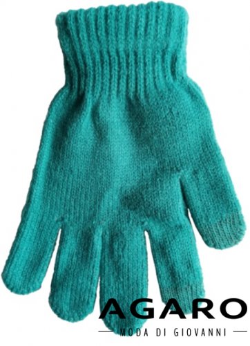 Dámské dotykové rukavice tyrkysově zelené