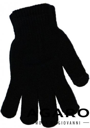 Dotykové rukavice pro smartphony černé - Barva: Černá, Velikost: Dámské