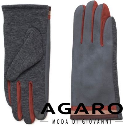 Elegantní dámské dotykové rukavice šedé