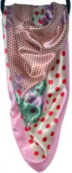Dámský hedvábný šátek Regina (87x87 cm) - růžový