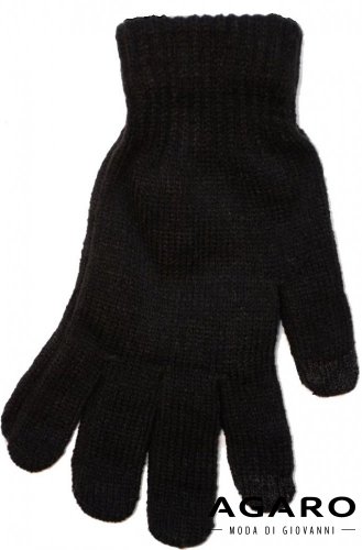 Černé rukavice na mobily - Barva: Černá, Velikost: Pánské