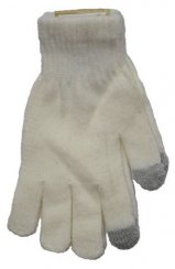 Dotykové rukavice pro smartphony – dámské, bílé