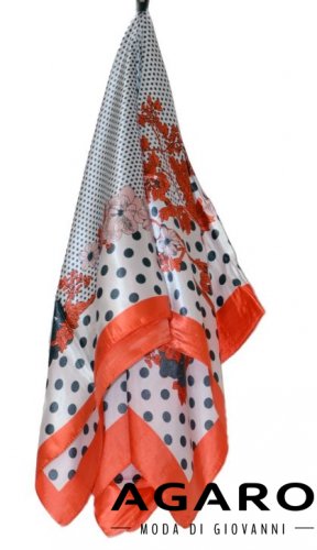 Dámský hedvábný šátek Regina (87x87 cm) - červený